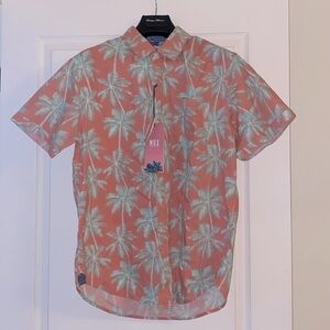 NWT MBX button down shirt tropical collection paradise shirt 100% cotton size L